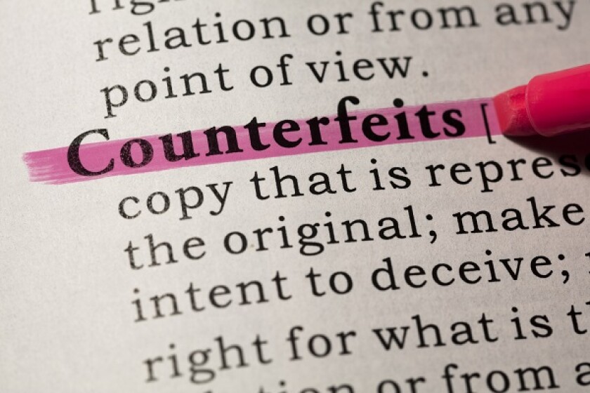 definition of counterfeits