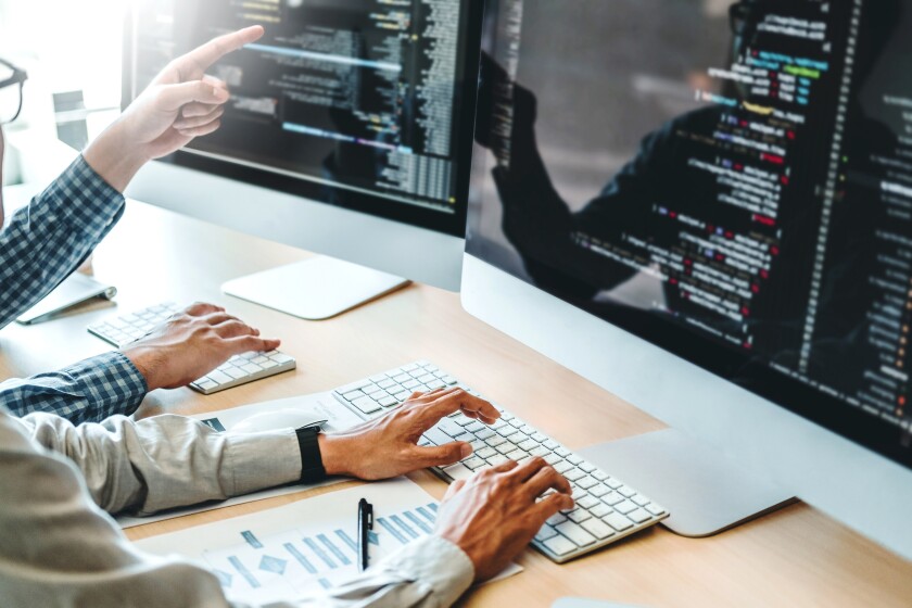 Developing programmer Development Website design and coding tech