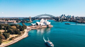 January 10, 2019. Sydney, Australia. Landscape aerial view of Sy