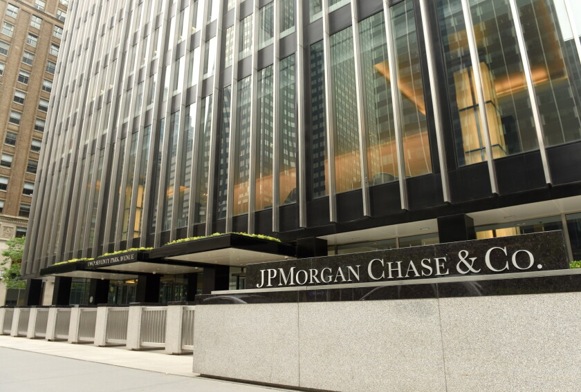 New York, USA - May 26, 2018: JPMorgan Chase & Co office at the Park Ave in New York, NY.