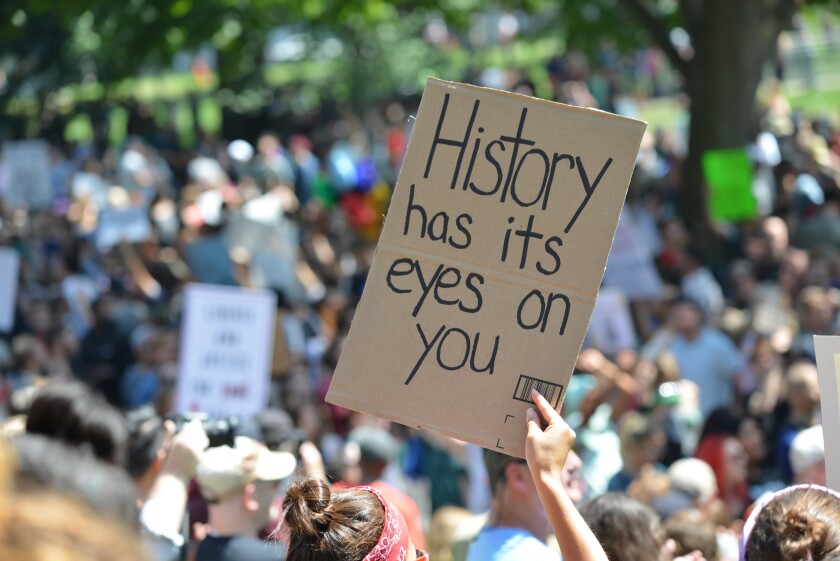 Homemade Sign at Political Rally