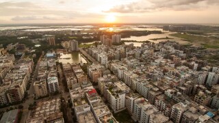 The helicopter shot from Dhaka, Bangladesh