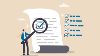 Inspect or review document, report or legal audit, quality assur