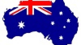 Karte Australien in Landesfarbe