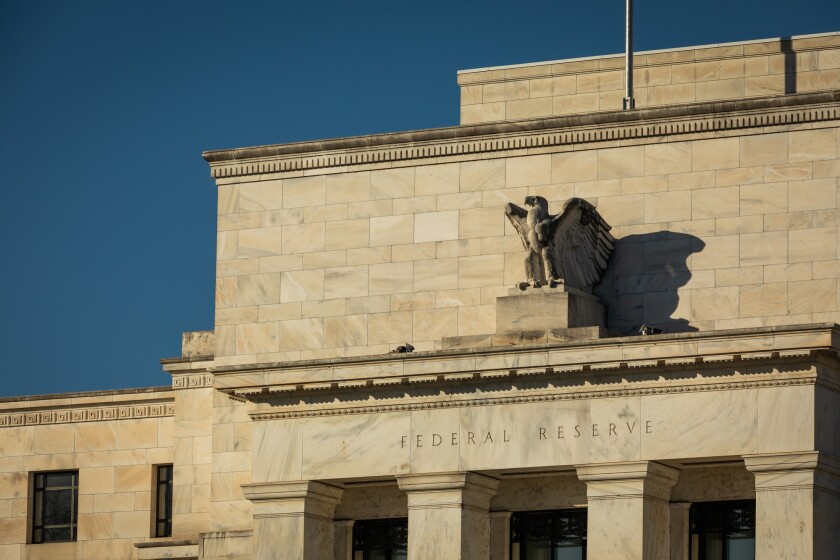 Partial View of the Federal Reserve ("Fed") Headquarters Office Building in Washington, D.C.