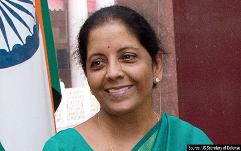 Nirmala Sitharaman, India minister of finance and corporate affairs