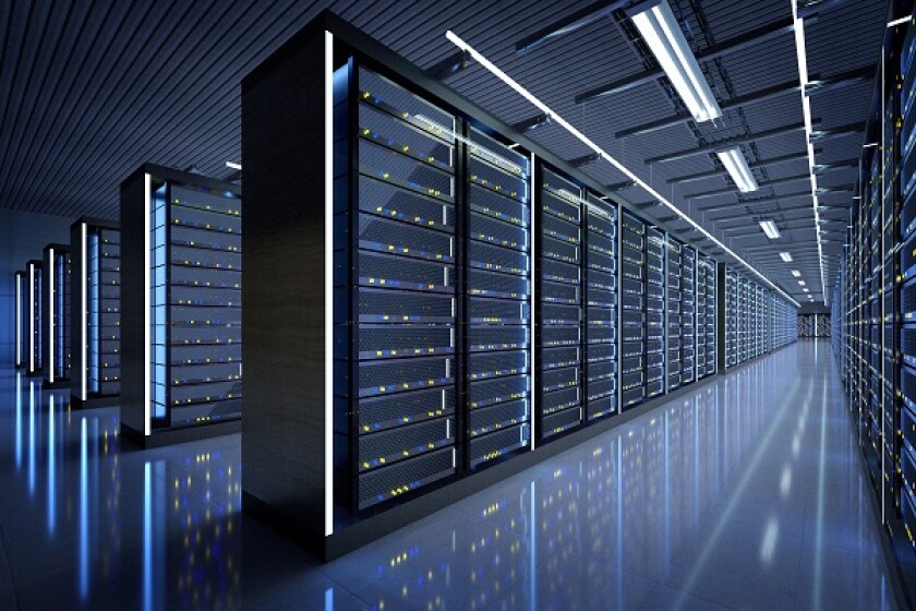 Server room data center - 3d rendering