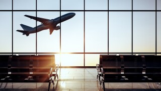 Modern airport interior