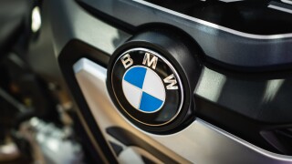 Bangkok, Thailand - February 13, 2019: BMW logo on motorcycle.