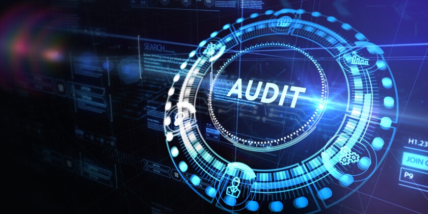 Business, Technology, Internet and network concept. Audit business and finance concept. 3d illustration