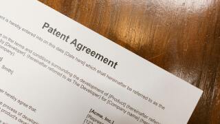 Patent agreement document