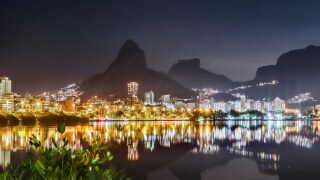 Rio de Janeiro skyline at night