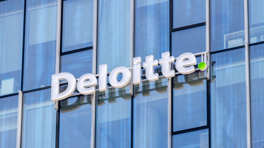 Gdansk, Poland - May 8, 2022: Logo and sign of Deloitte, multina