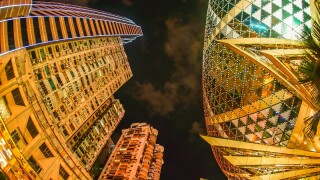 マカオ特別行政区の夜景（グランド・リスボア）