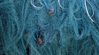 fishing net hanging as a background