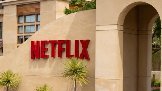 Los Gatos, CA, USA - May 5, 2022: Netflix logo is seen at the ma
