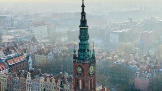 Gdansk tower with clock
