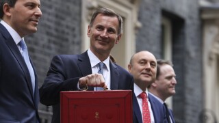 Chancellor of the Exchequer Jeremy Hunt Budget Day