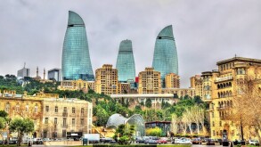 The city centre of Baku