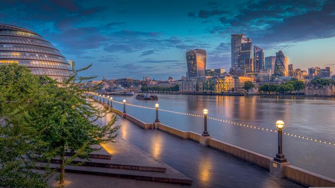 Thames and London skyline