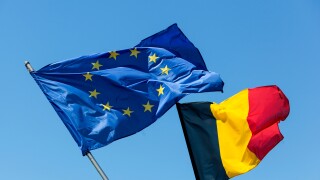 European flag with Belgium flag