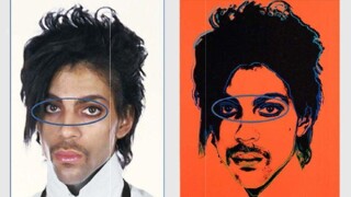 The photo of Prince by Lynn Goldsmith (left) and the Andy Warhol depiction (right), as shown in court documents