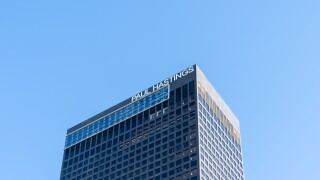 Los Angeles, CA, USA - July 5, 2022: Paul Hastings headquarters in Los Angeles, CA, USA. Paul Hastings LLP is a global law firm.