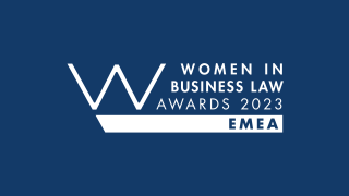 Women in business law awards EMEA 2023 logo