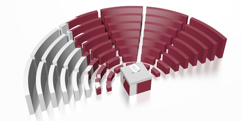 Parliament election in Qatar - 3D rendering