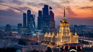 Moscow Cityscape at Sunset, Russia