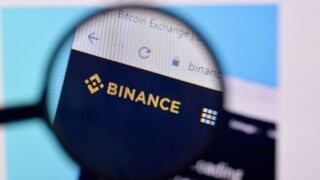 Homepage of binance website on the display of PC, url - binance.com.