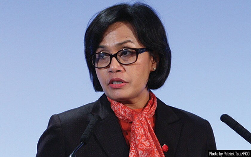 Sri Mulyani Indrawati, minister of finance, Indonesia