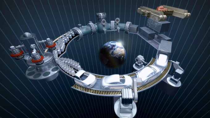 Production chain of a car