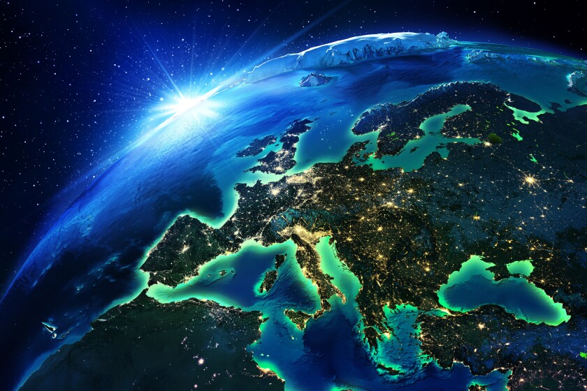 land area in Europe the night