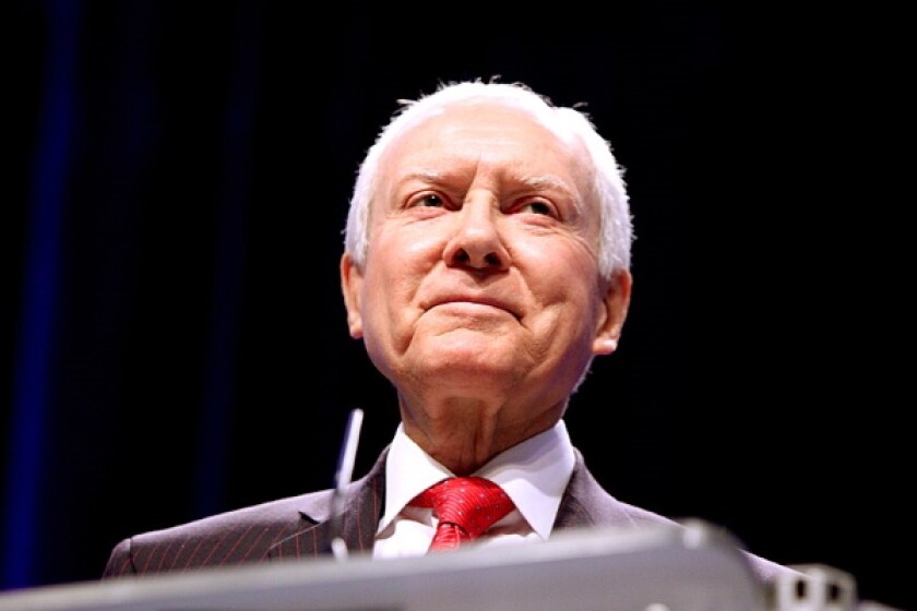 Former senator Orrin Hatch, who died on Saturday