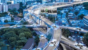 Smart cars with automatic sensor driving on metropolis with wire