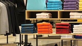 Clothes in a department store