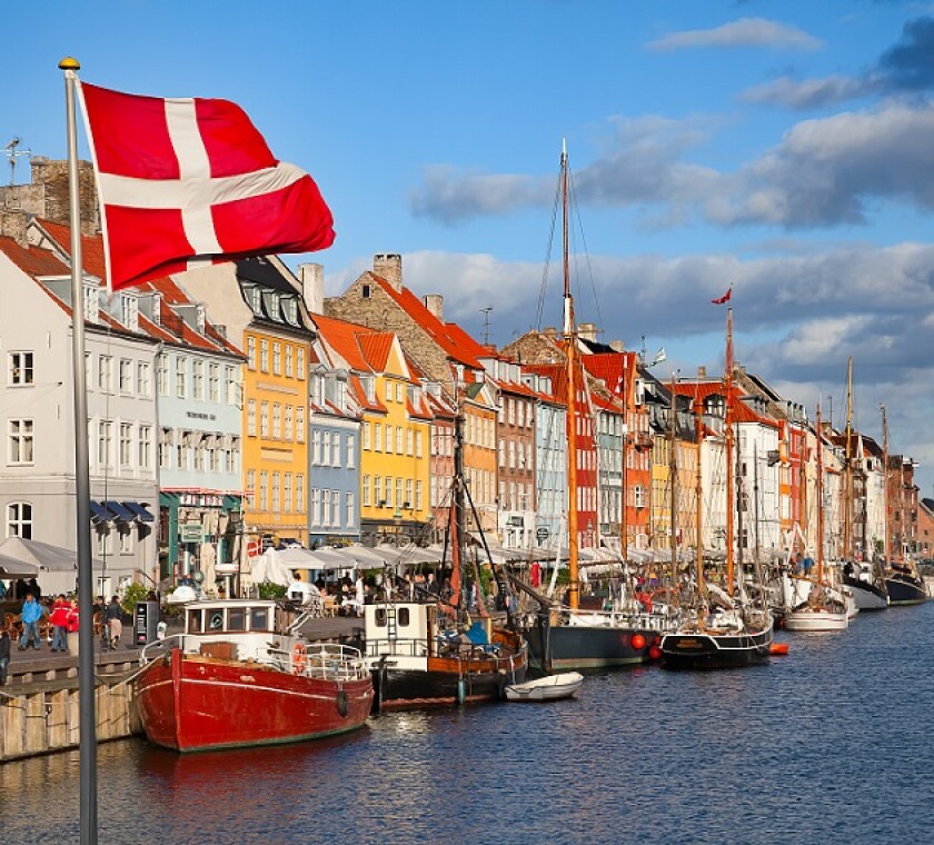 Copenhagen (Nyhavn district) in a sunny summer day