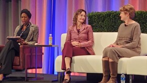 L to R: Christal Sheppard (moderator) from the Nebraska College of Law, Kara Stoll and Angela Sebor