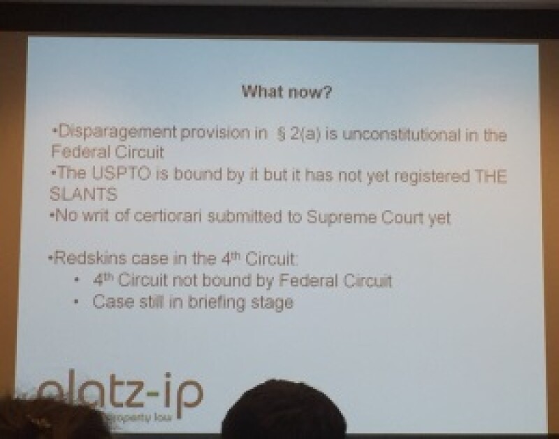 Platz disparaging trademarks slide