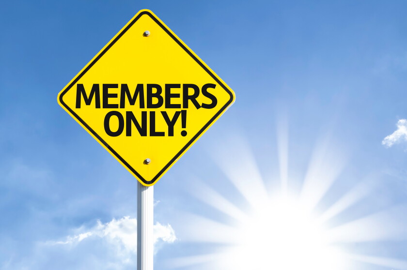 Members Only road sign with sun background