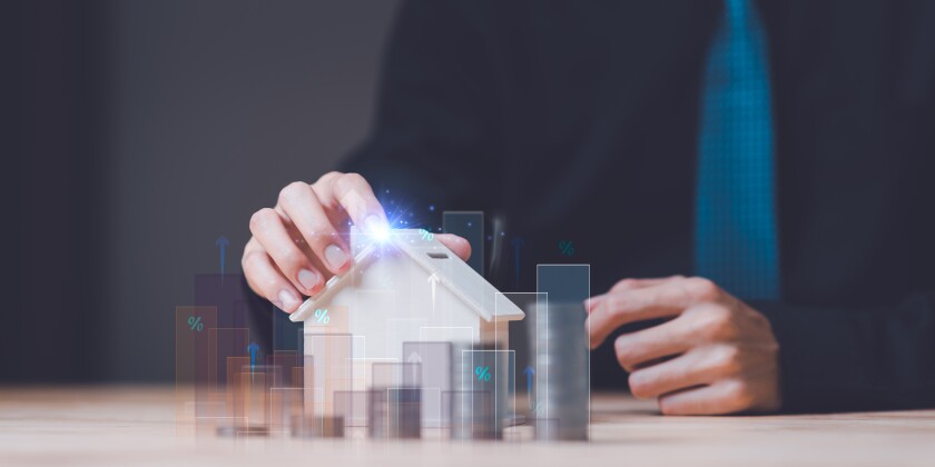 concept for homebuyers with rising interest rates ,investment growth percentage and interest on deposits ,finance and investment ,interest growth graph ,Planning for Retirement Benefits ,