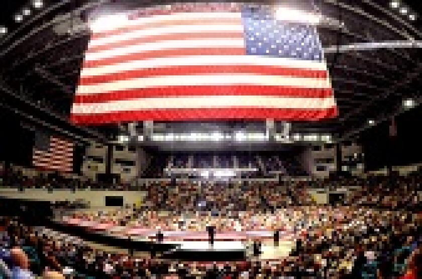 American Flag Trump Rally