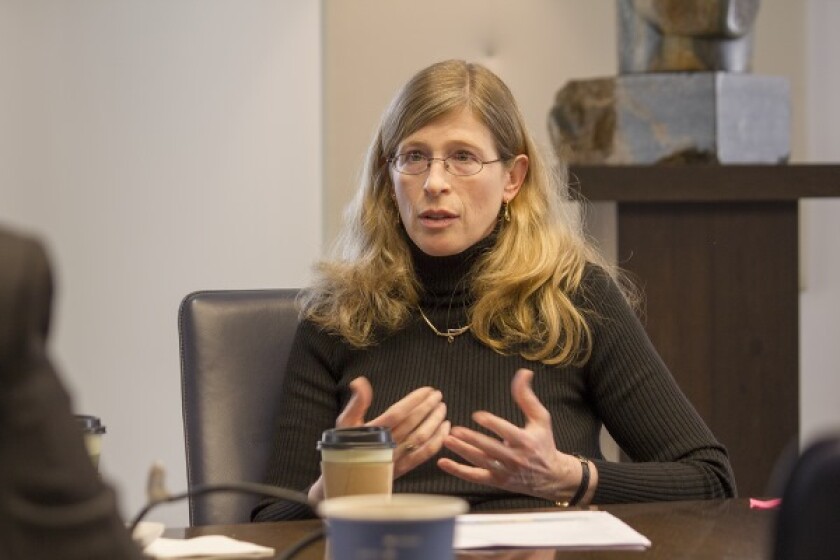 Galit Gonen speaking at a Managing IP roundtable in 2017