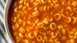 Healthy Alphabet Soup in Tomato Sauce