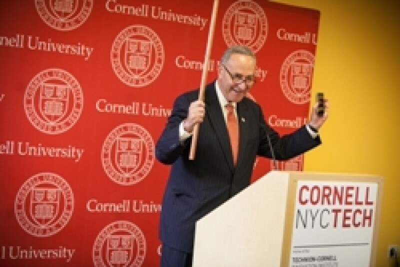 Senator Chuck Schumer; Photo by Lindsay France/University Photography, Cornell