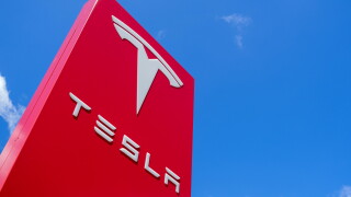 ROTTERDAM, THE NETHERLANDS - June 21, 2018: Tesla dealership sig