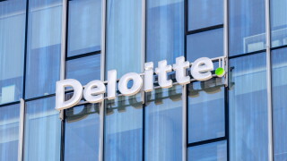 Gdansk, Poland - May 8, 2022: Logo and sign of Deloitte, multina
