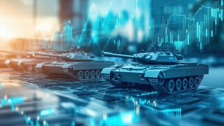 Military tanks representing defense industry and stock market investment