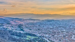 Sunset over Bogota, Colombia, HDR Image